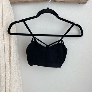 Black criss cross bralette